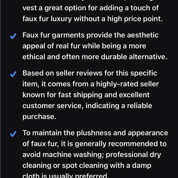 Kathie Lee Collection Faux Fur Vest - Picture 12 of 12